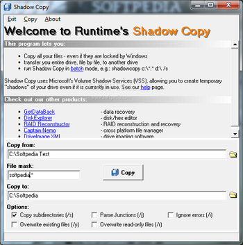 Shadow Copy screenshot