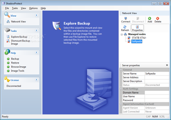 ShadowProtect Server Edition screenshot