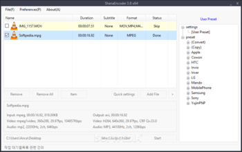 ShanaEncoder screenshot