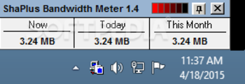 ShaPlus Bandwidth Meter screenshot