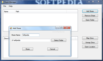 Share Manager screenshot