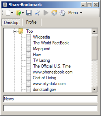 ShareBookmark screenshot