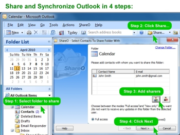 ShareCalendar for Outlook screenshot 2
