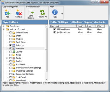 Shared Contacts for Outlook screenshot