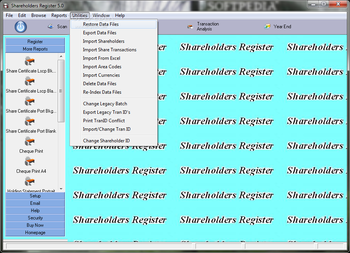 Shareholders Register screenshot 4