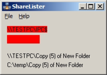 Sharelister screenshot