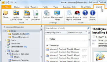 ShareO for Outlook screenshot