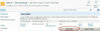 SharePoint AD Information Sync screenshot