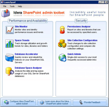 SharePoint Admin Toolset screenshot
