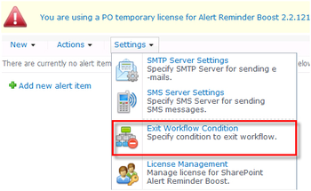 SharePoint Alert Reminder Boost screenshot