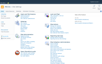 SharePoint Audit screenshot
