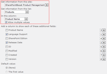 SharePoint Cross-Site Lookup screenshot 3