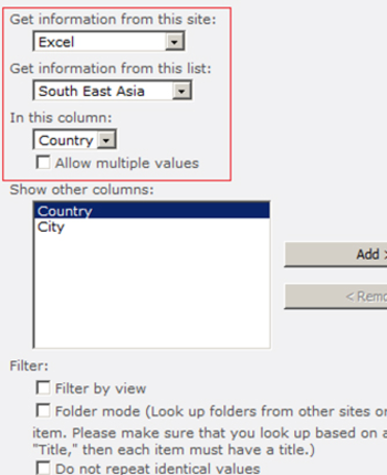 SharePoint Cross-Site Lookup screenshot