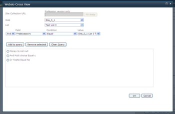 SharePoint Cross View Web Part screenshot