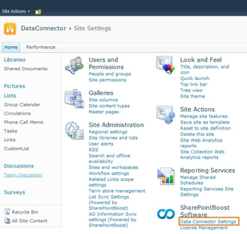 SharePoint Data Connector screenshot