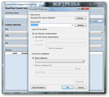 SharePoint Database File Extractor screenshot 2