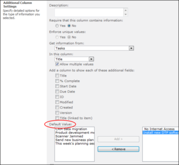 SharePoint Default Value Add-Ons screenshot 2