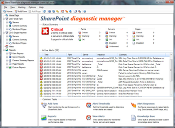 SharePoint Diagnostic Manager screenshot