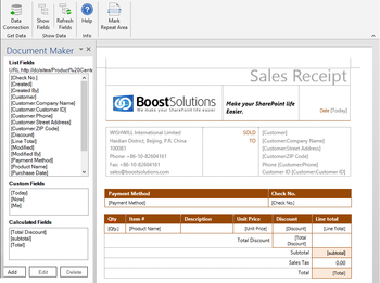 SharePoint Document Maker screenshot