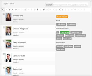 SharePoint Employee Directory screenshot