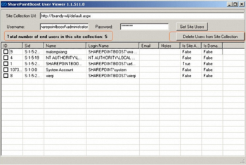 SharePoint End User Viewer Tool screenshot