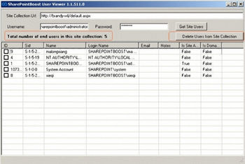 SharePoint End User Viewer Tool screenshot