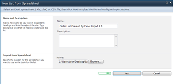 SharePoint Excel Import screenshot 2