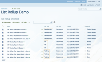 SharePoint List Rollup Web Part screenshot 3