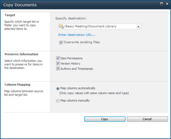 SharePoint List Transfer screenshot
