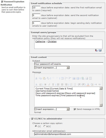 SharePoint Password Change & Expiration screenshot 3