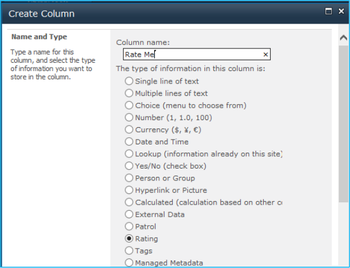 SharePoint Rating Solution screenshot 2