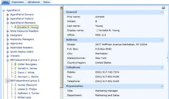 SharePoint Site User Directory screenshot