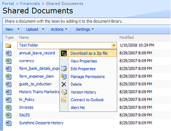 SharePoint Zip screenshot 2