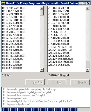 SharePro's Proxy screenshot
