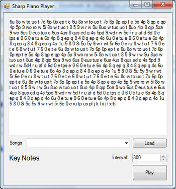 Sharp Piano Player screenshot