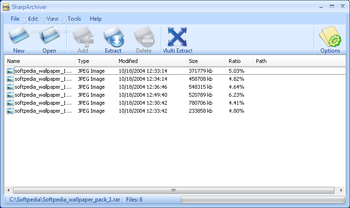 SharpArchiver screenshot