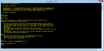 SharpForth screenshot