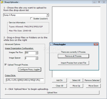 SharpUploader screenshot 2