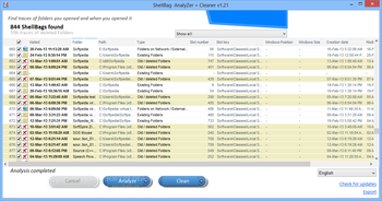 Shellbag Analyzer & Cleaner screenshot