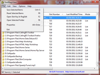 ShellBagsView screenshot 2