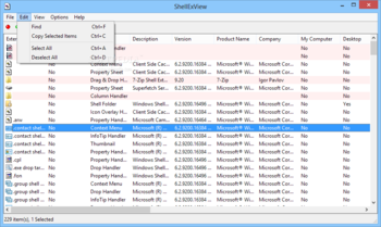 ShellExView screenshot 3
