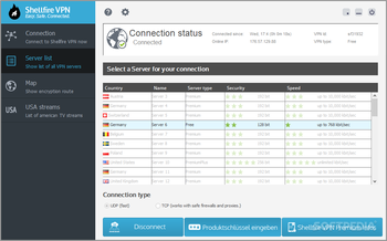 Shellfire VPN screenshot 3