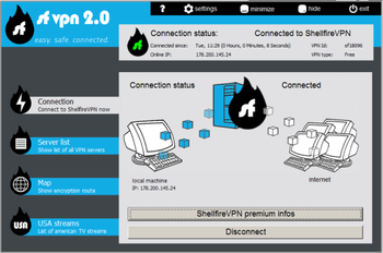 ShellfireVPN screenshot