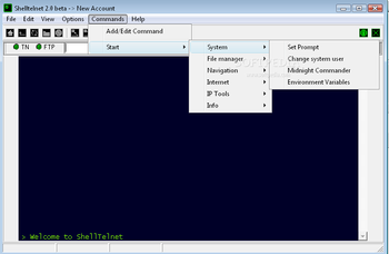 Shelltelnet screenshot