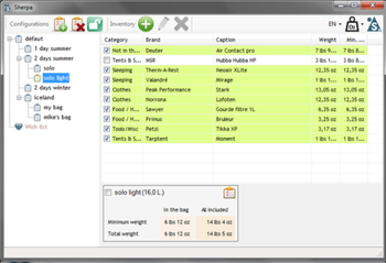 Sherpa screenshot