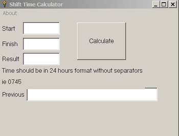 Shift Time Calculator screenshot