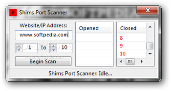 Shims Port Scanner screenshot