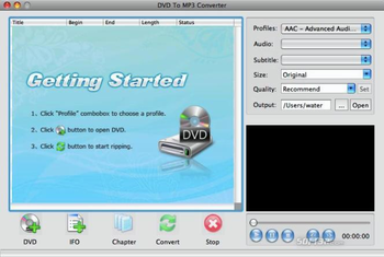 Shine DVD to MP3 Converter for Mac screenshot 2