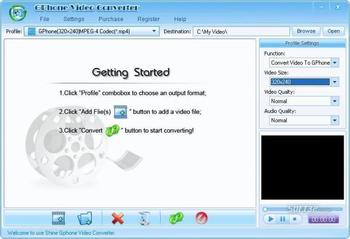 Shine GPhone Video Converter screenshot 3