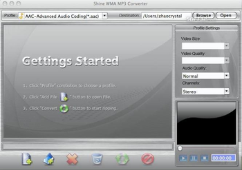 Shine WMA MP3 Converter for MAC screenshot 3